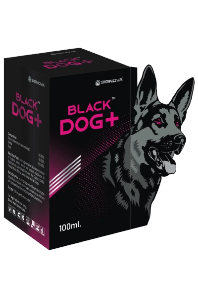 Black Dog + product packaging