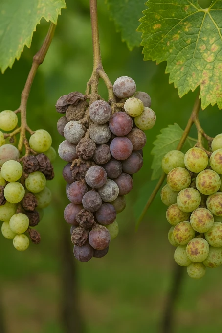 Visual representation of Fungal Diseases In Grapes deficiency
