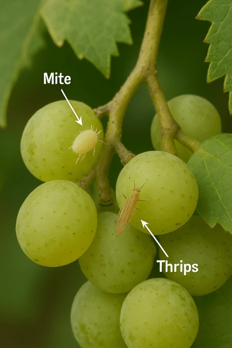 Visual representation of Mite And Thrips In Grapes deficiency