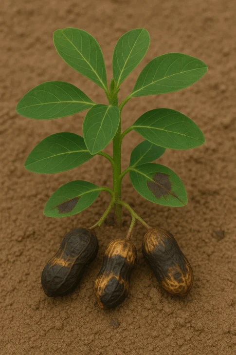 Visual representation of Mite And Thrips In Ground nut deficiency