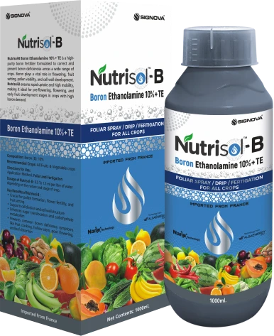 Nutrisol-B Boron Ethanolamine 10% + Chelated TE product packaging