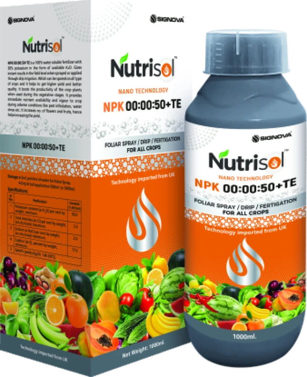 Nutrisol NPK 00:00:50 + TE product packaging