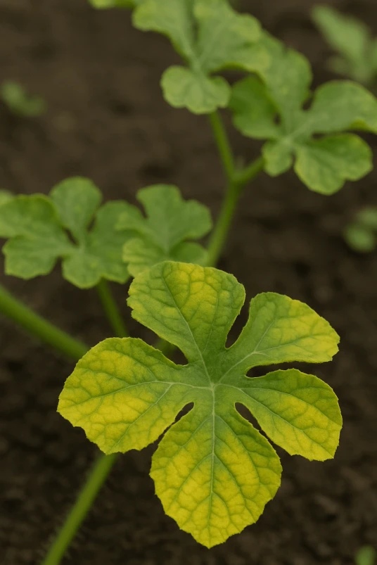 Visual representation of Sulphur Deficiency deficiency